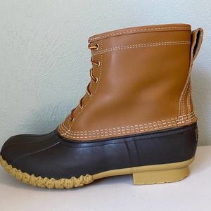 L.L. Bean Men's Bean Boots, Leather Lace Up Duck Brown Gore-Tex Thinsulate Sz 12